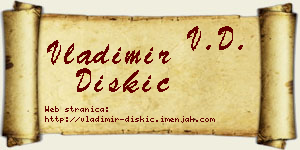 Vladimir Diskić vizit kartica